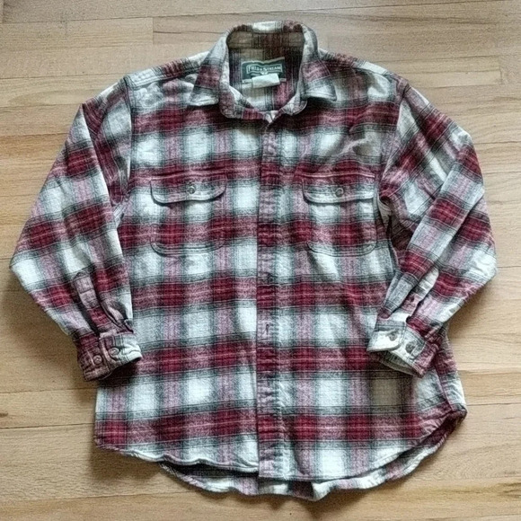 Vintage Field & Stream Flannel Shirt Red Plaid XL - Picture 2 of 11